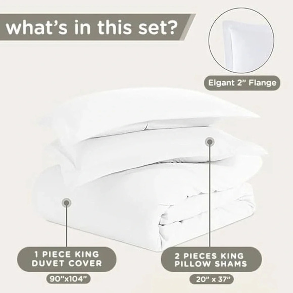 100% Egyptian Cotton Duvet Cover Set Queen/Full Size 600 Thread Sateen Weave - Picture 2 of 12